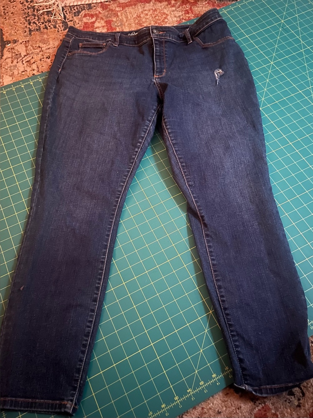 Dark Blue Women's distrssed Jeans
